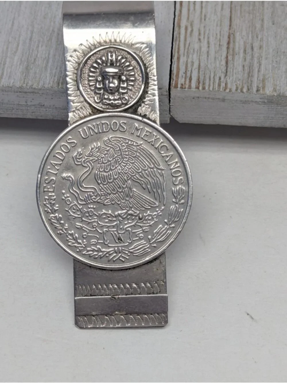 Vtg Mexico Alpaca Money Clip Estados Unidos Mexicanos Peso Coin